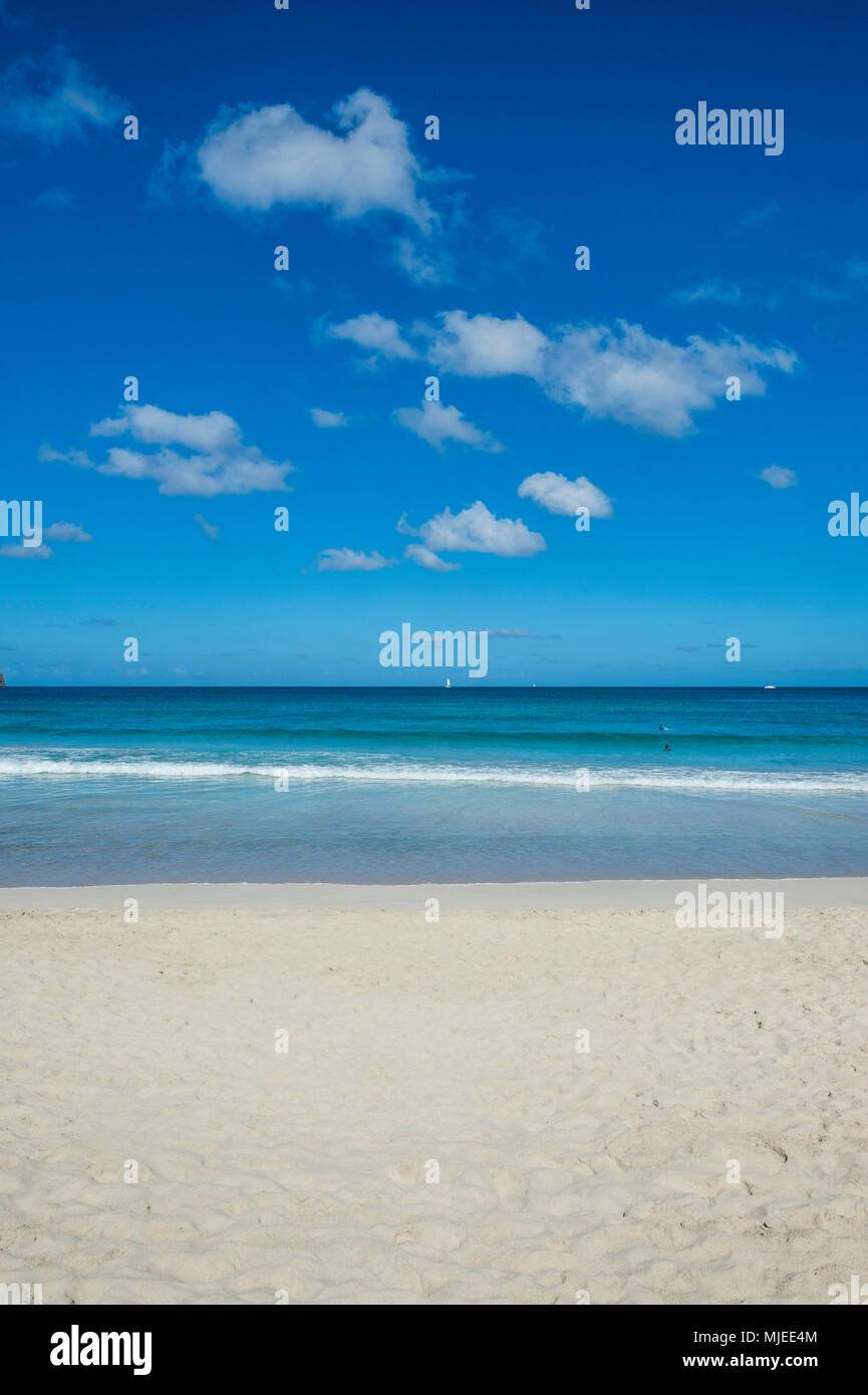 Long Bay Beach, il Beef Island, Tortola, Isole Vergini Britanniche Foto Stock