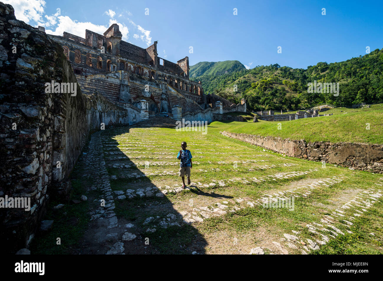 Patrimonio mondiale Unesco Palace Sans Souci, Haiti, Caraibi Foto Stock