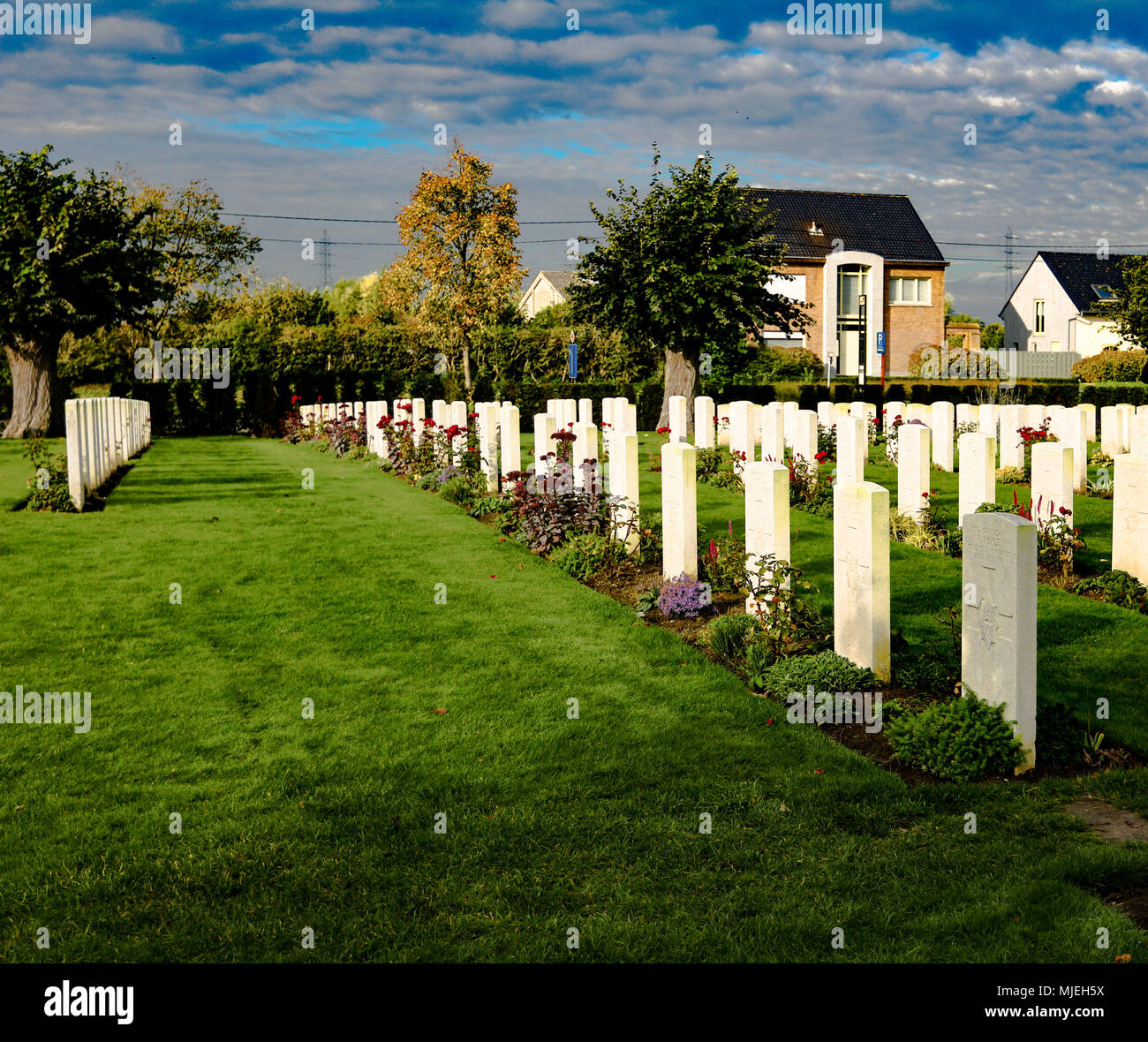 I Cimiteri Militari in Belgio. Foto Stock