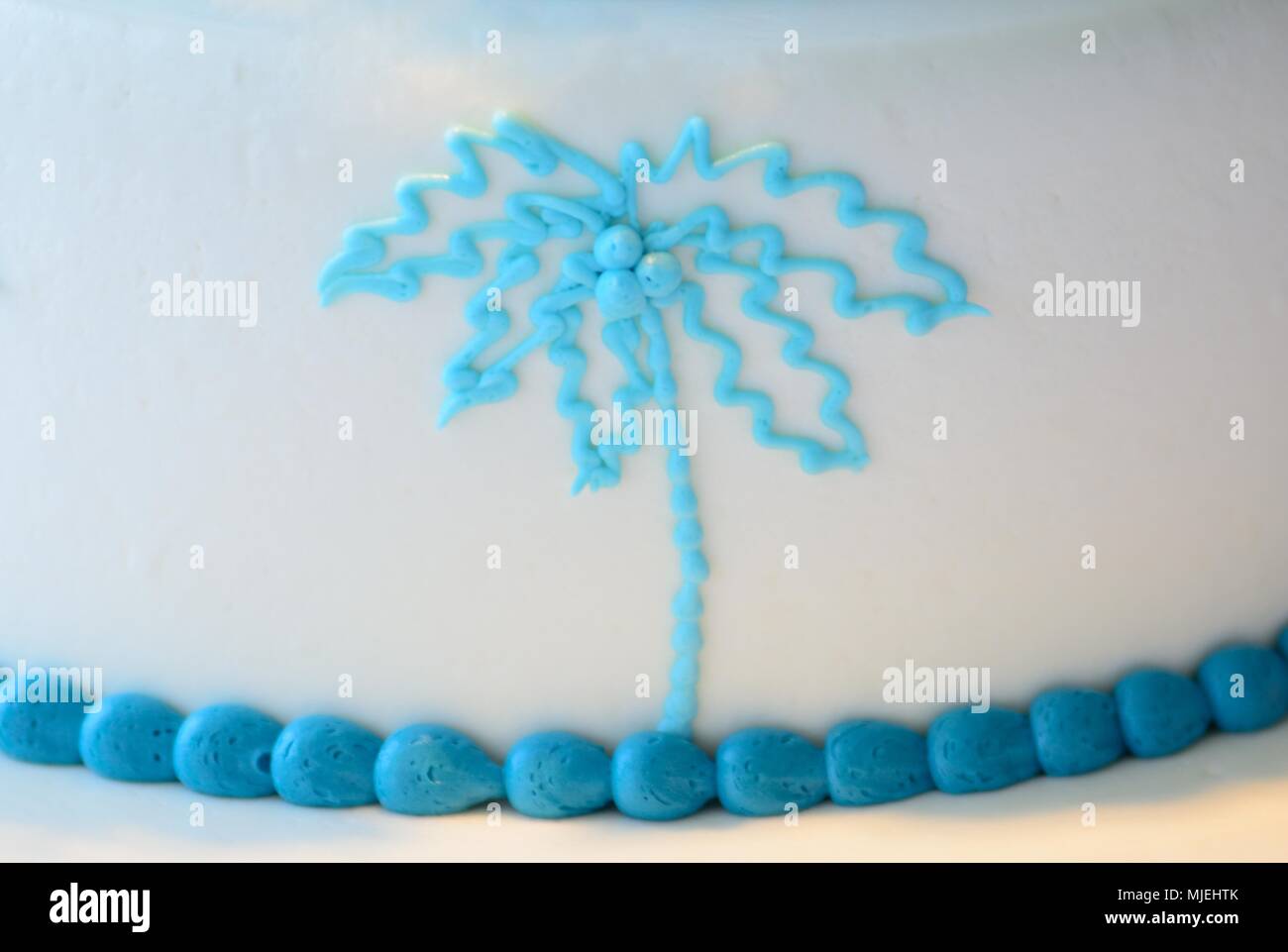 A tema tropicale Torta di Nozze Foto Stock