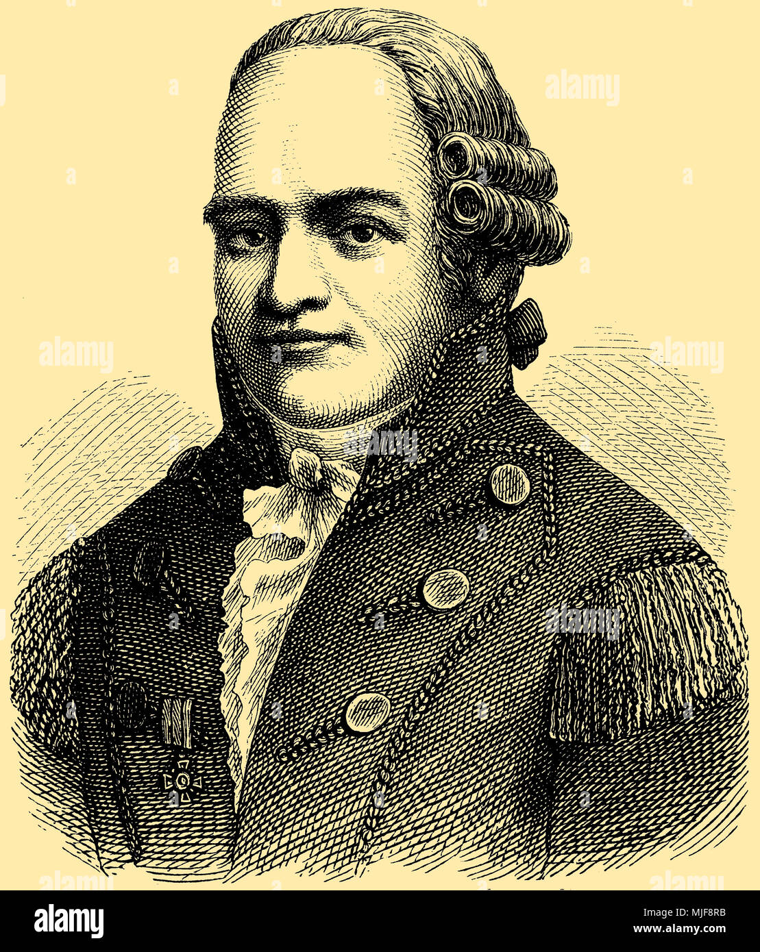 Abraham Gottlob Werner (nato il 25 . Settembre 1750, morì il 30 giugno 1817), Foto Stock