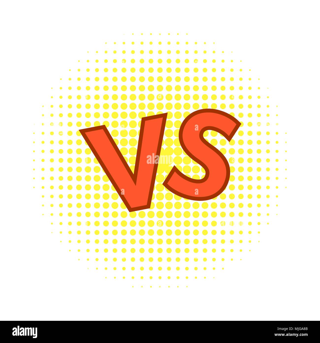 Concetto di confronto, insieme, standoff, Combattimento Finale. Versus VS lettere lotta sullo sfondo Illustrazione Vettoriale
