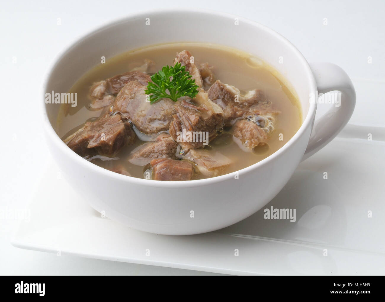 Zuppa di carne di montone, zuppa di montone o minestra kambing Foto Stock