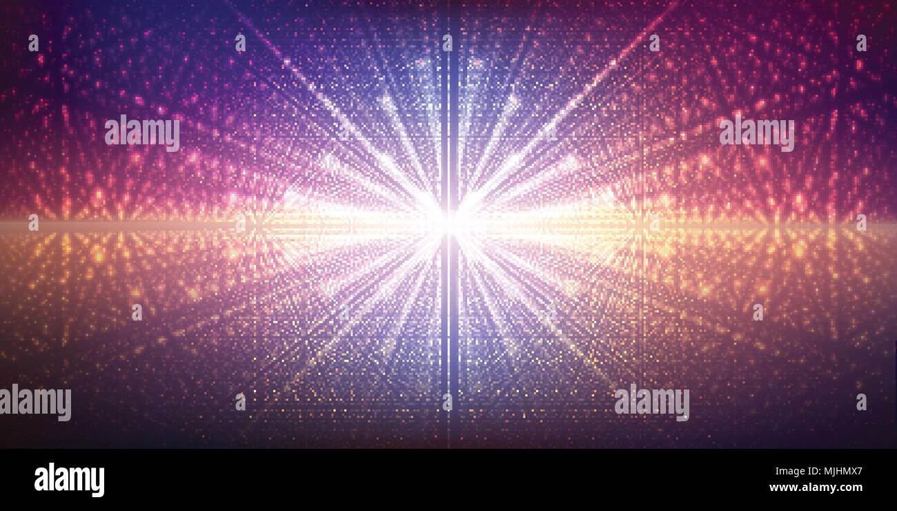 Vettore dello spazio interstellare sfondo.cosmica illustrazione galaxy.Sfondo con nebula, Stardust e luminose stelle brillanti.illustrazione vettoriale per party ,artwork, brochure, poster. Illustrazione Vettoriale