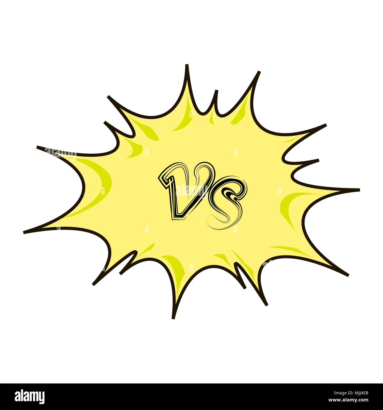 Concetto di confronto, insieme, standoff, Combattimento Finale. Versus VS lettere lotta sullo sfondo Illustrazione Vettoriale