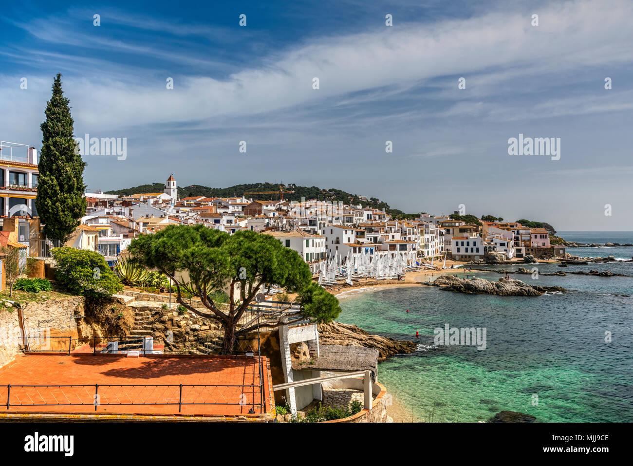 Calella de Palafrugell, Costa Brava Catalogna Foto Stock