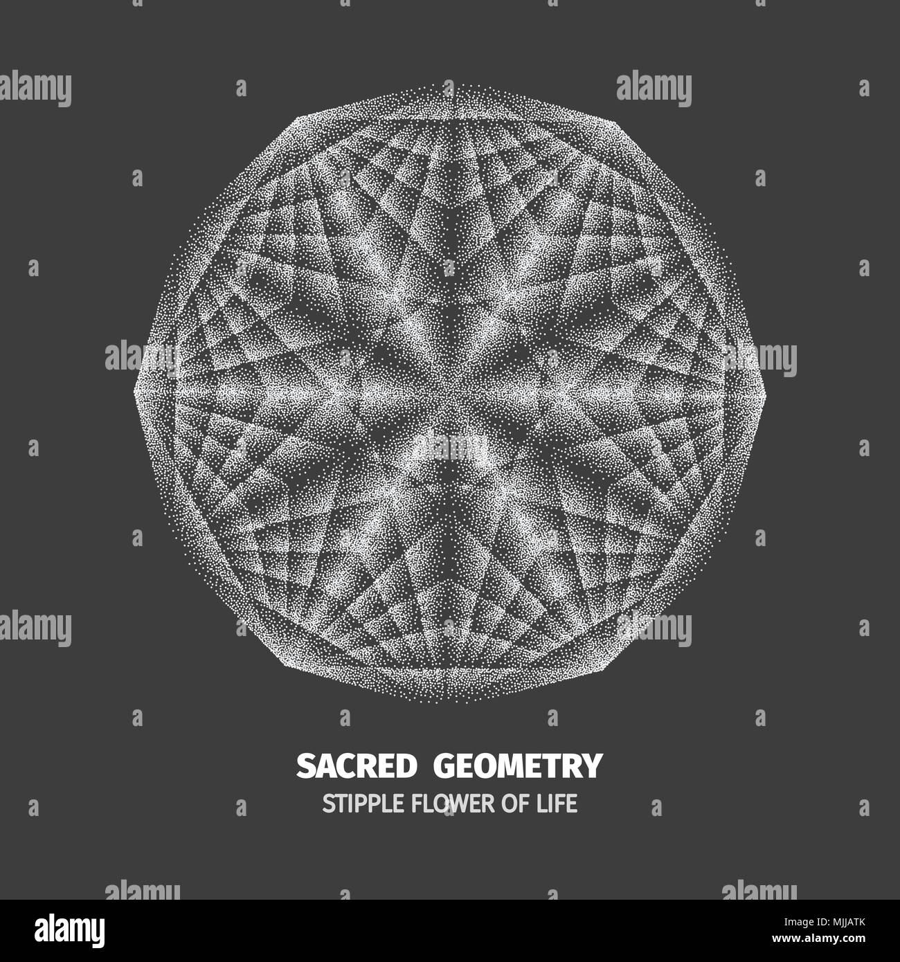 Abstract dot simbolo geometria sacra la fillotassi. Isolate il simbolo dei mezzitoni. Spirali contrapposte illustrazione vettoriale EPS 10 Illustrazione Vettoriale