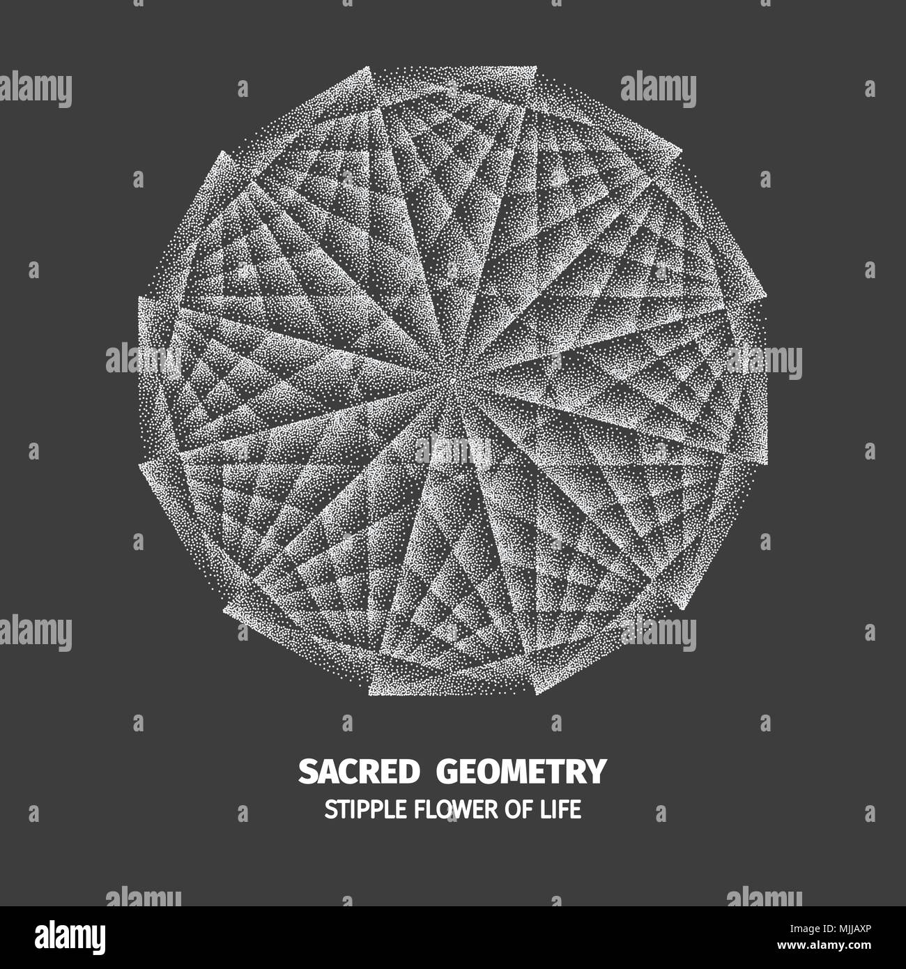 Abstract dot simbolo geometria sacra la fillotassi. Isolate il simbolo dei mezzitoni. Spirali contrapposte illustrazione vettoriale EPS 10 Illustrazione Vettoriale