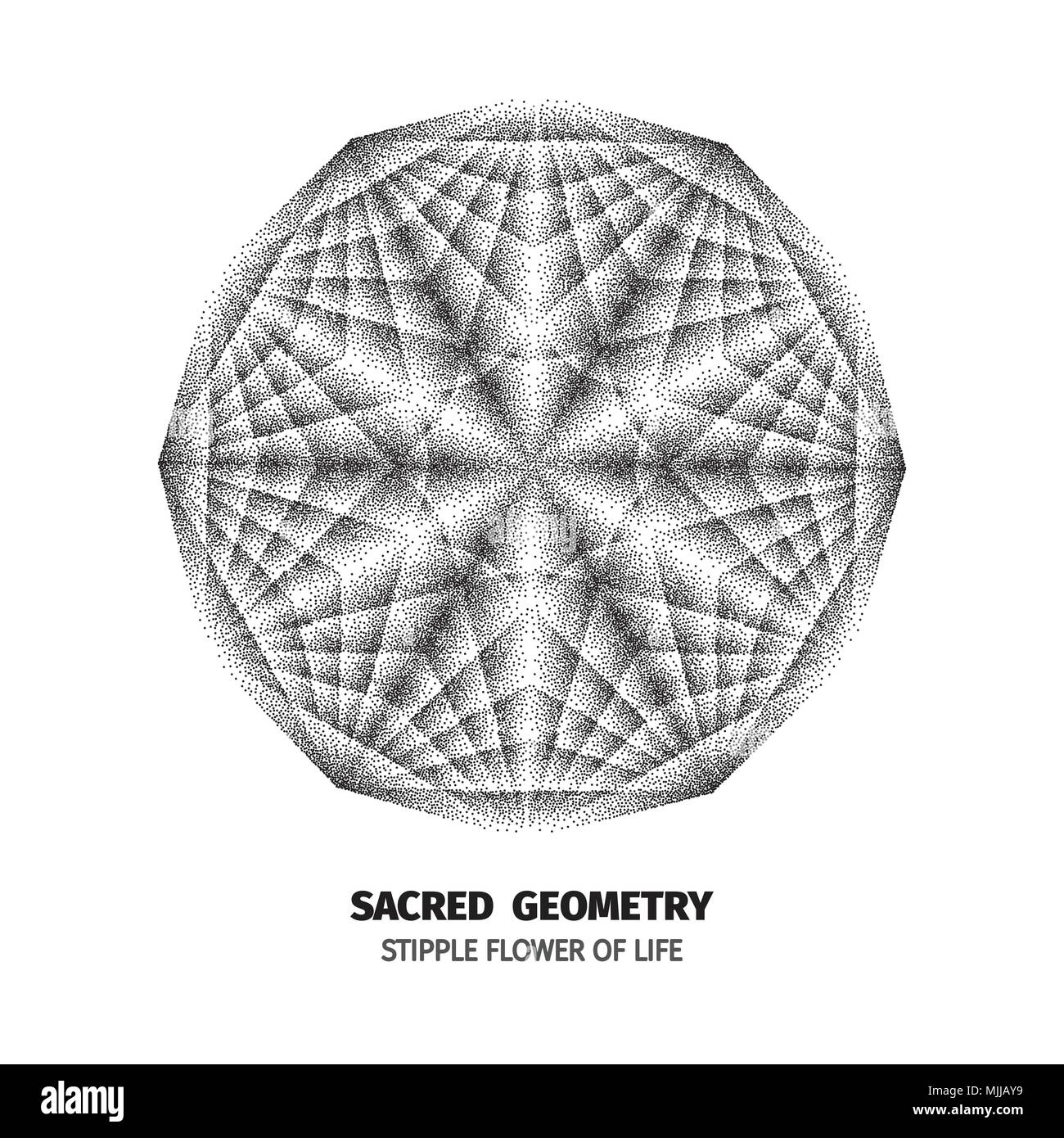 Abstract dot simbolo geometria sacra la fillotassi. Isolate il simbolo dei mezzitoni. Spirali contrapposte illustrazione vettoriale EPS 10 Illustrazione Vettoriale