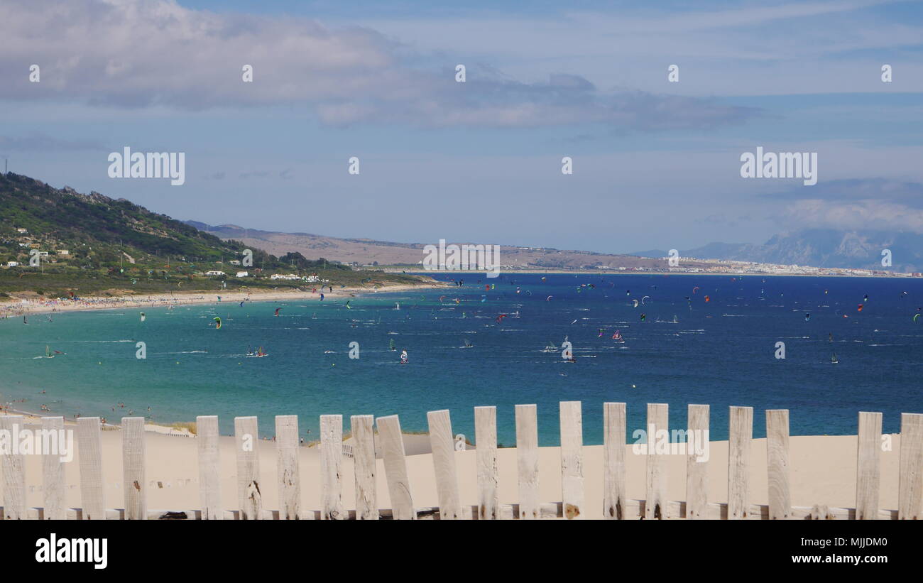 Windsurf a Tarifa Foto Stock