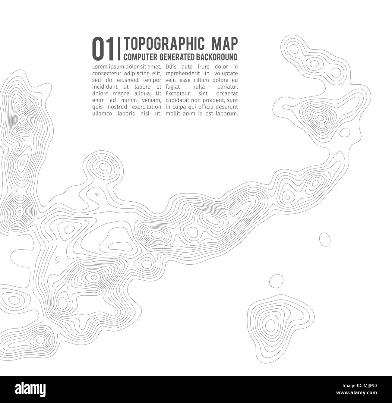 Mappa topografica di sfondo di contorno. Mappa topo con elevazione. Mappa di contorno di vettore. Mondo geografico topografia griglia mappa abstract illustrazione vettoriale . Illustrazione Vettoriale