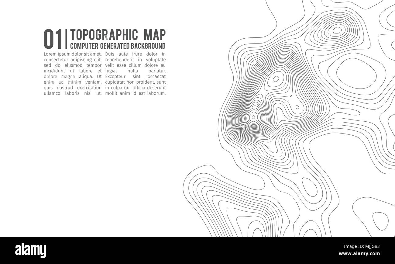 Mappa topografica di sfondo di contorno. Mappa topo con elevazione. Mappa di contorno di vettore. Mondo geografico topografia griglia mappa abstract illustrazione vettoriale . Illustrazione Vettoriale