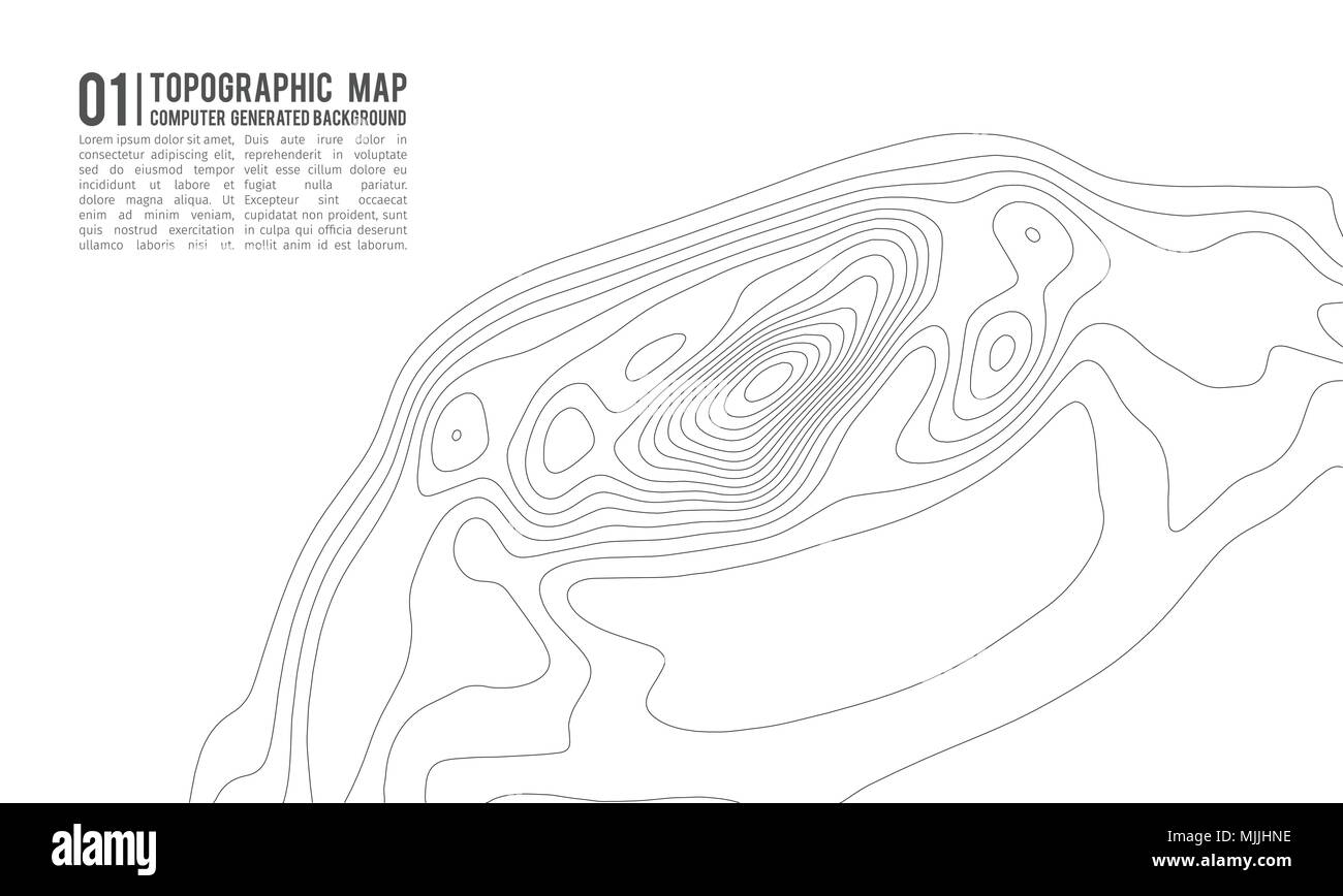 Mappa topografica di sfondo di contorno. Mappa topo con elevazione. Mappa di contorno di vettore. Mondo geografico topografia griglia mappa abstract illustrazione vettoriale . Illustrazione Vettoriale
