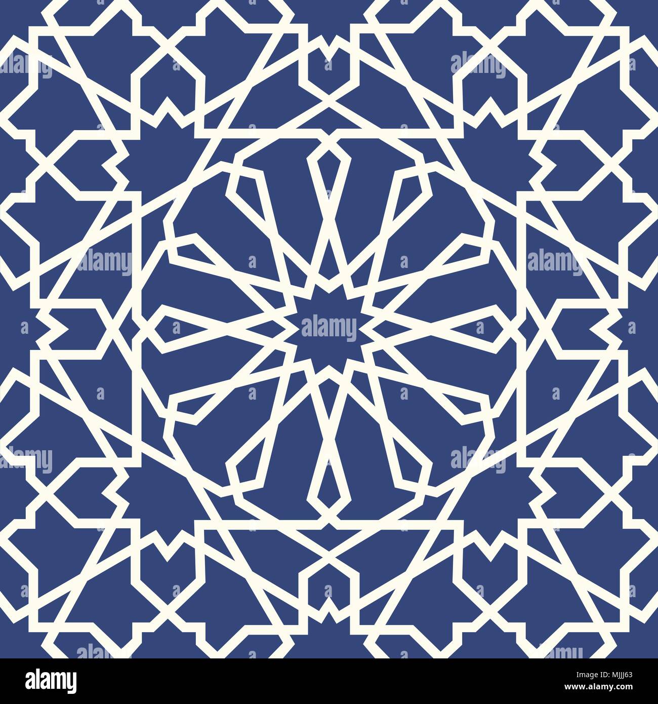 Arabo geometrica seamless pattern. Abstract vettore islamica dello sfondo. Illustrazione Vettoriale