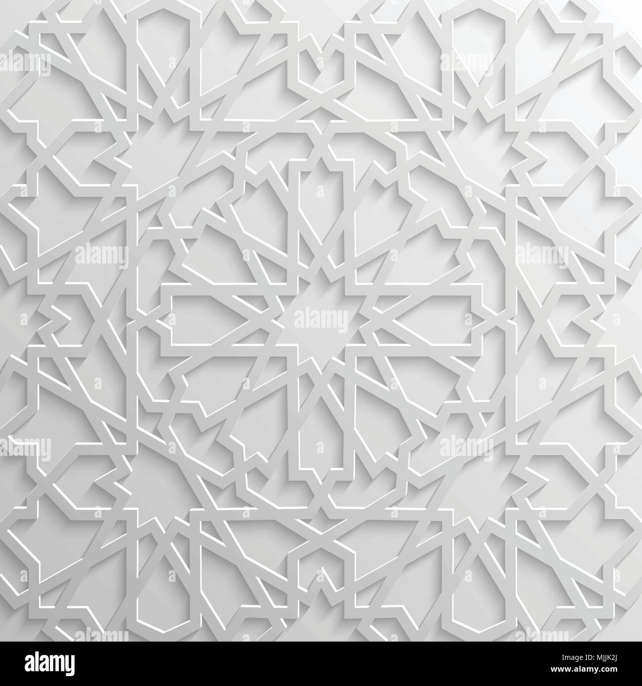 Seamless modello islamico 3d . Arabo tradizionale elemento di design. Illustrazione Vettoriale