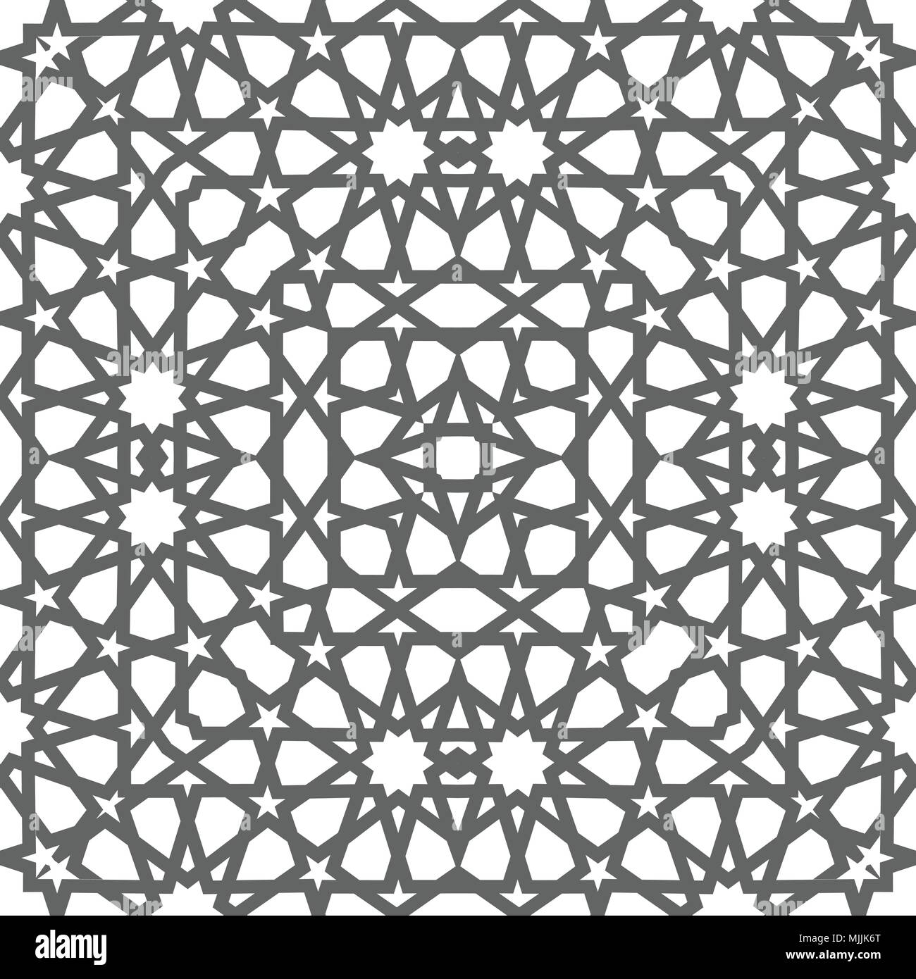 Arabo geometrica seamless pattern. Abstract vettore islamica dello sfondo. Illustrazione Vettoriale