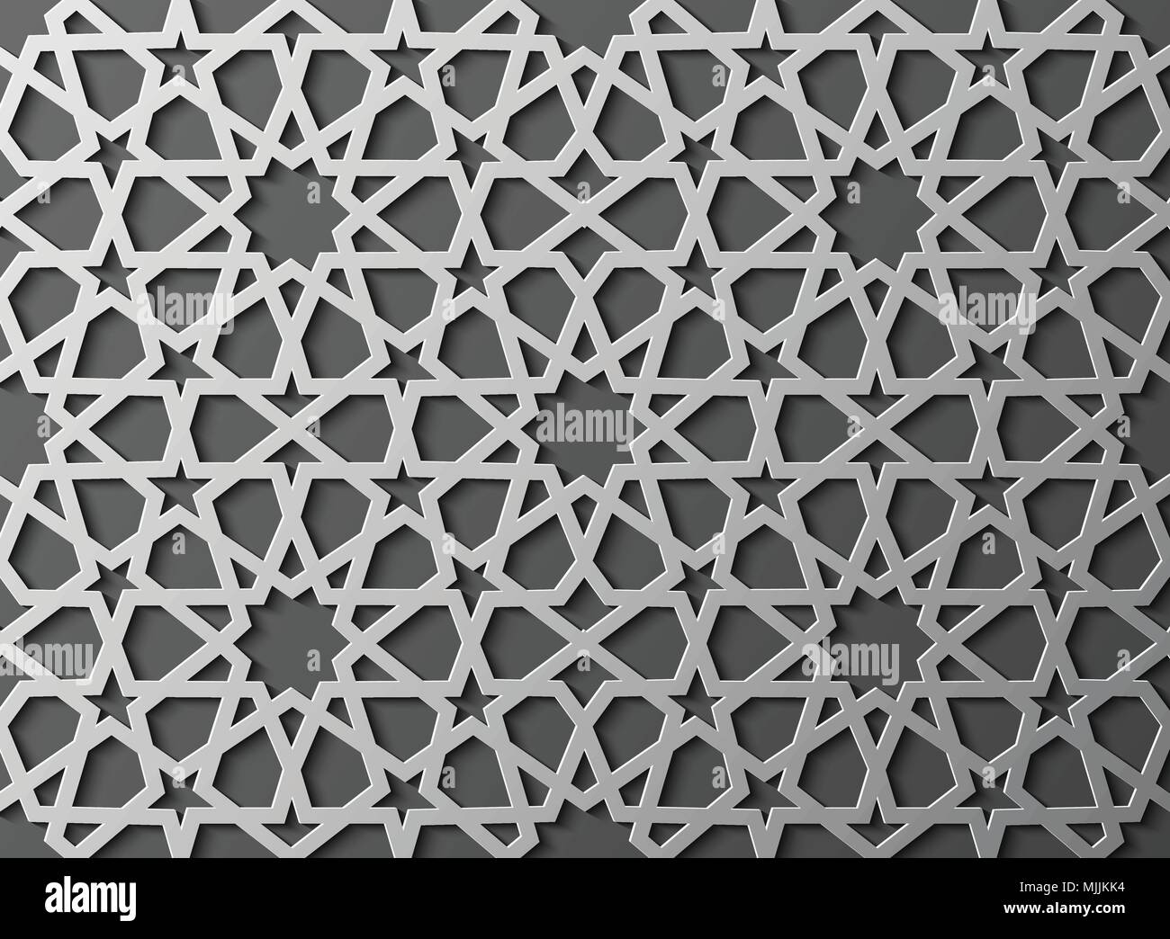 Seamless modello islamico 3d . Arabo tradizionale elemento di design. Illustrazione Vettoriale