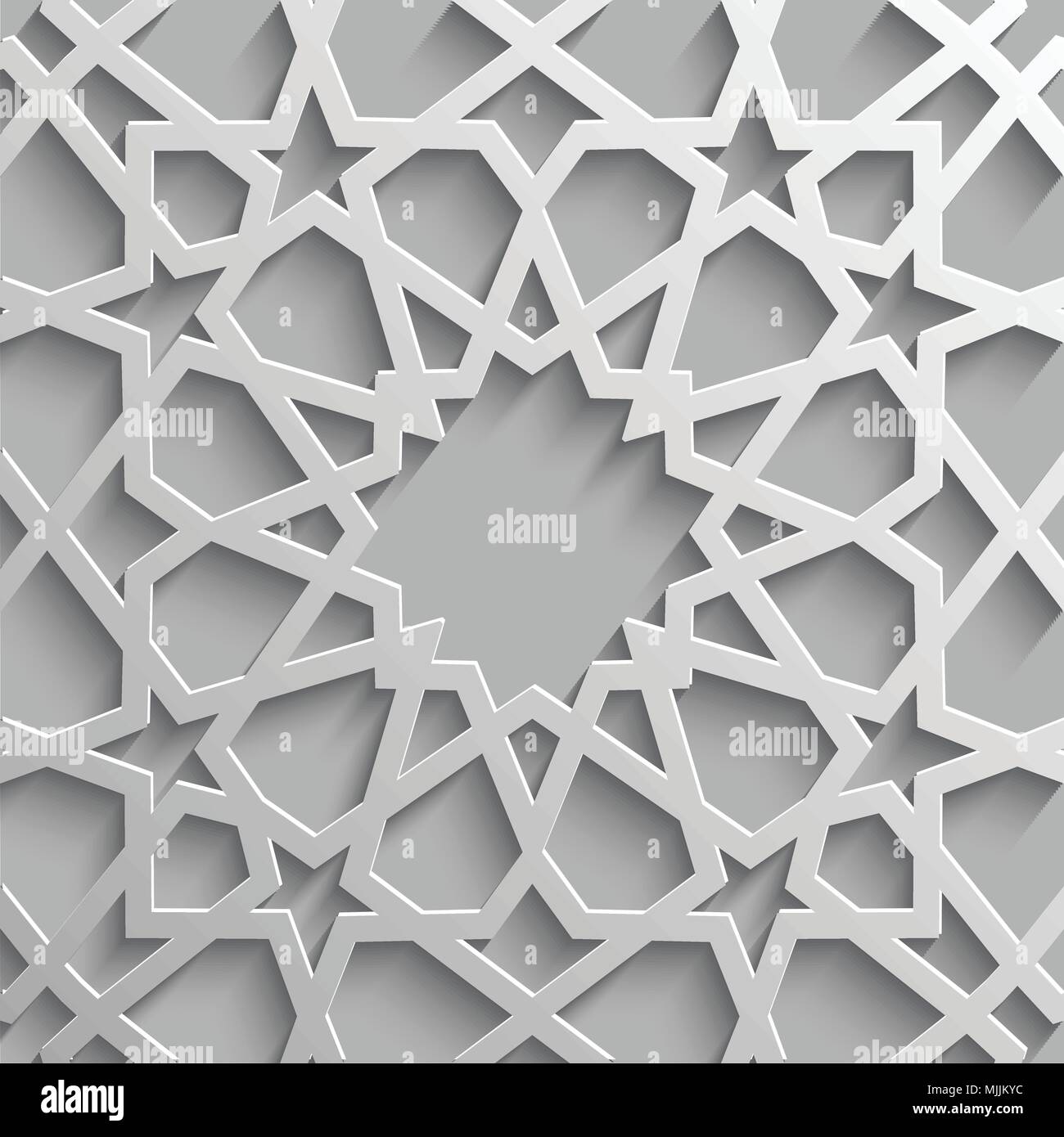 Seamless modello islamico 3d . Arabo tradizionale elemento di design. Illustrazione Vettoriale