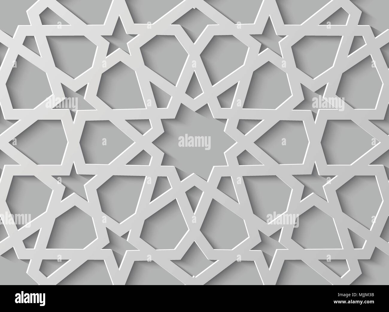 Seamless modello islamico 3d . Arabo tradizionale elemento di design. Illustrazione Vettoriale