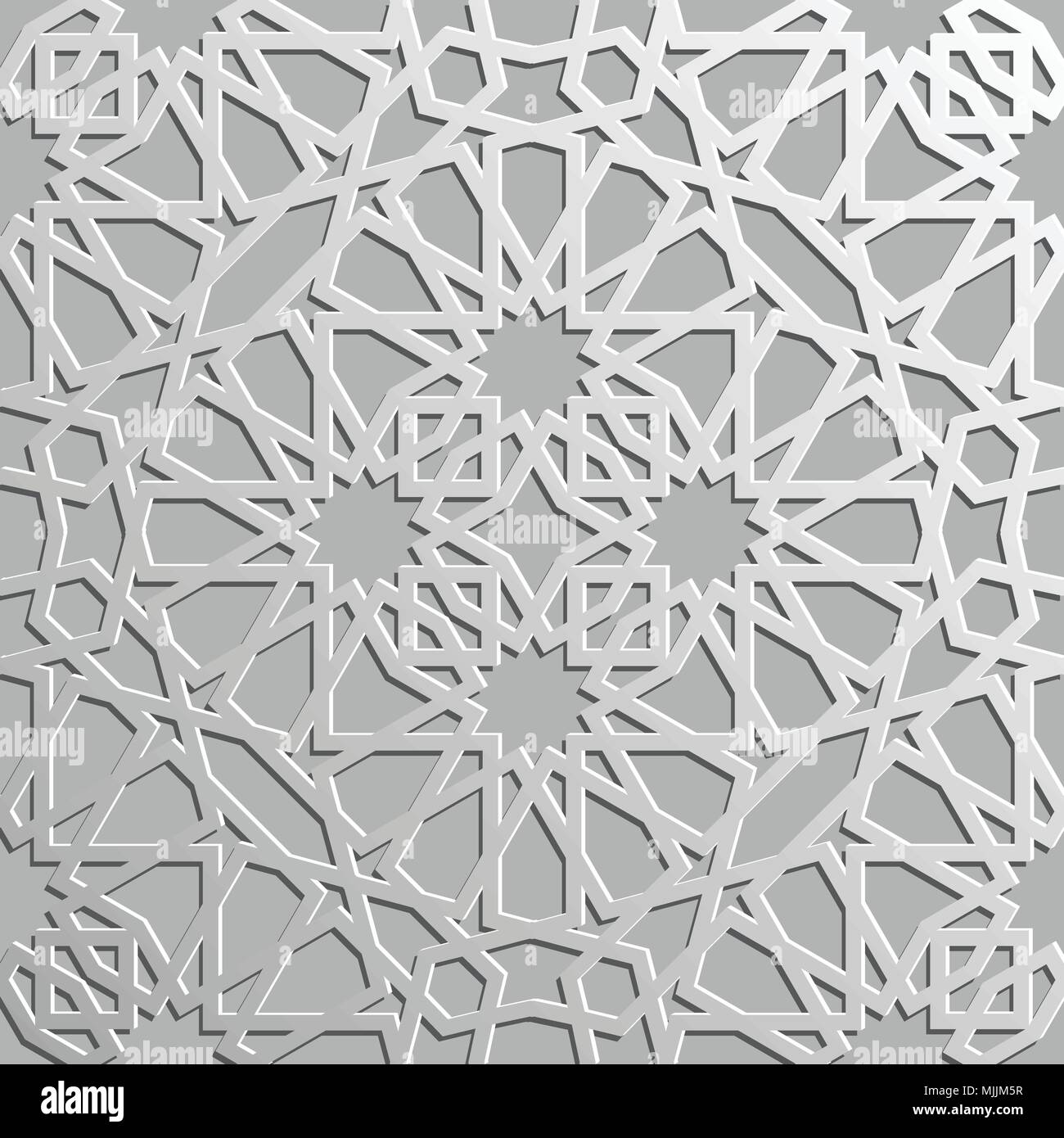 Seamless modello islamico 3d . Arabo tradizionale elemento di design. Illustrazione Vettoriale