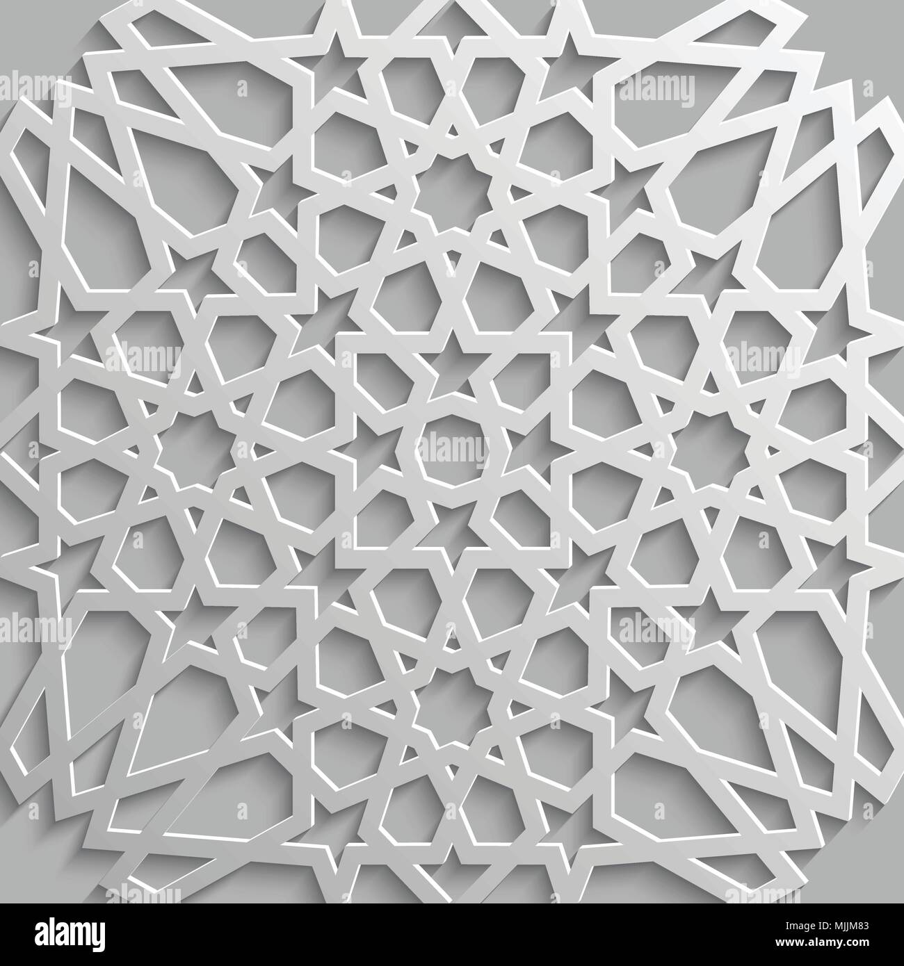 Seamless modello islamico 3d . Arabo tradizionale elemento di design. Illustrazione Vettoriale