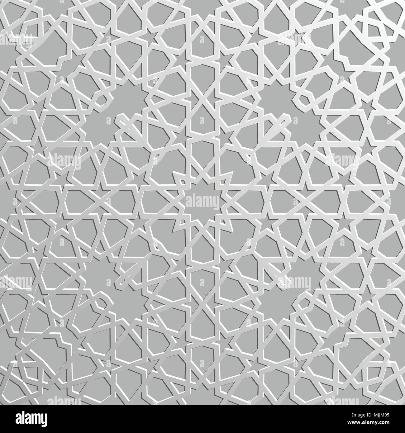 Seamless modello islamico 3d . Arabo tradizionale elemento di design. Illustrazione Vettoriale