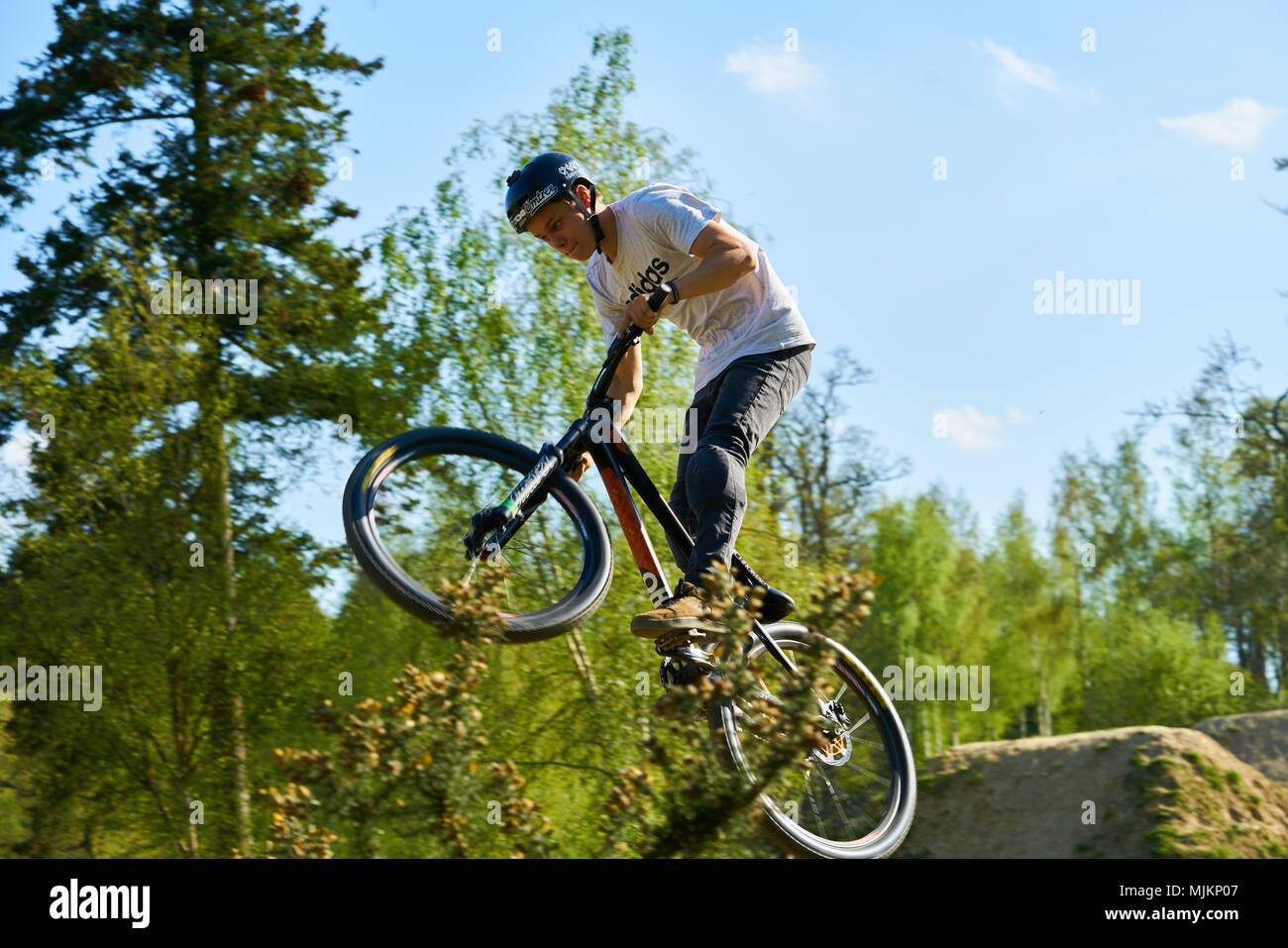 BMX biker Foto Stock