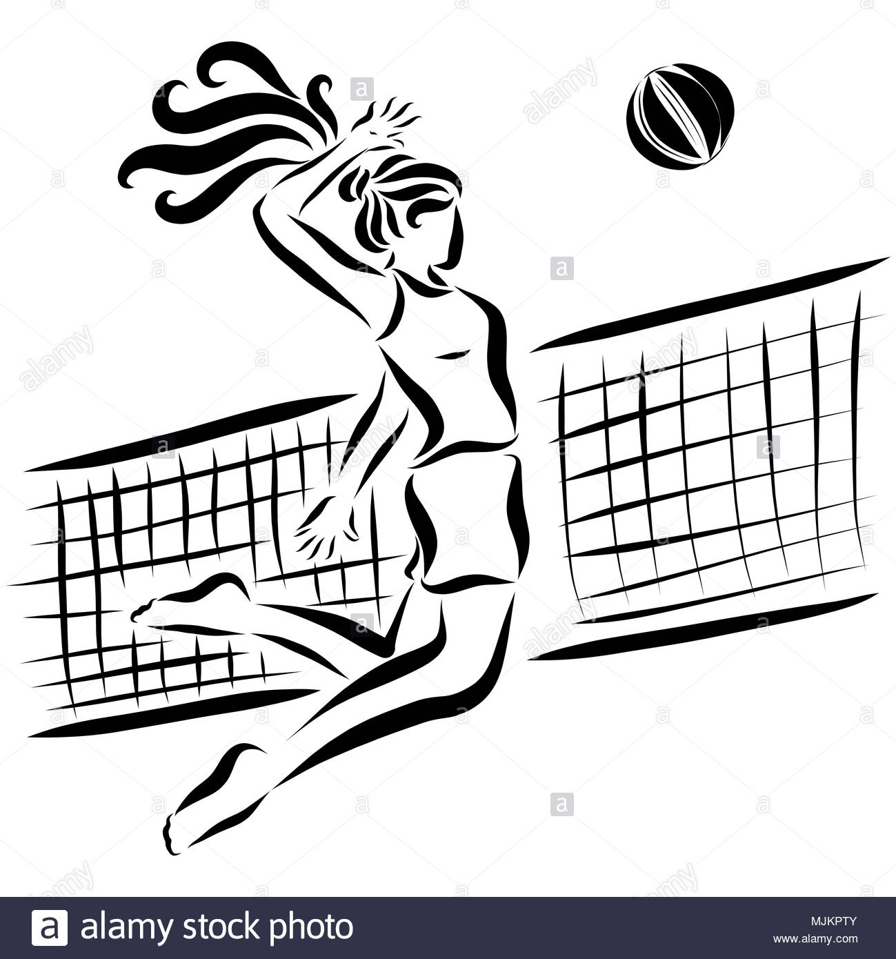 Sport Ragazza Getta La Palla Attraverso Una Rete Da