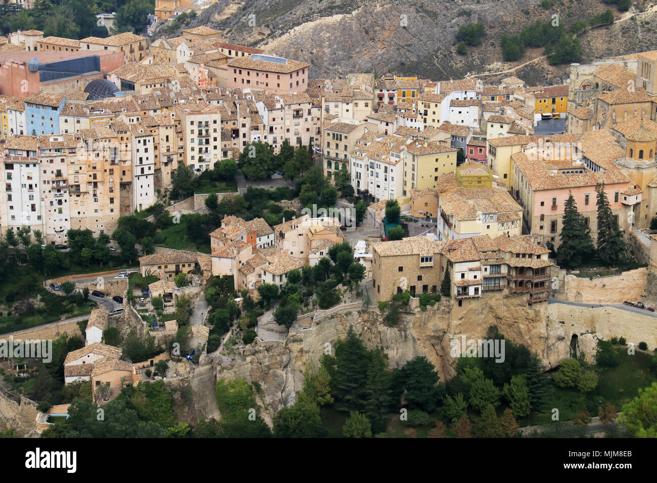 Vista panoramica di Cuenca, Spagna Foto Stock