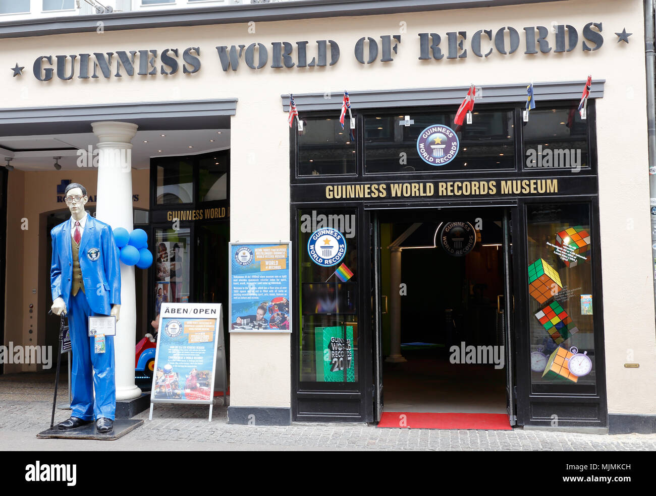Copenhagen, Danimarca - 24 agosto 2017: l'ingresso per il Guinness world record del museo situato a Ostergade 16 nel centro di Copenhagen. Foto Stock