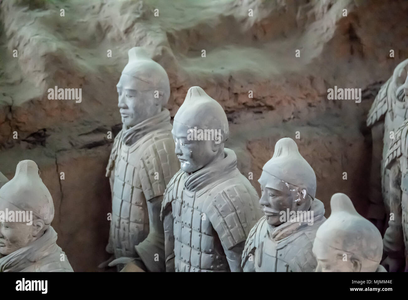 Terra cotta soldati in Xian, Cina Foto Stock