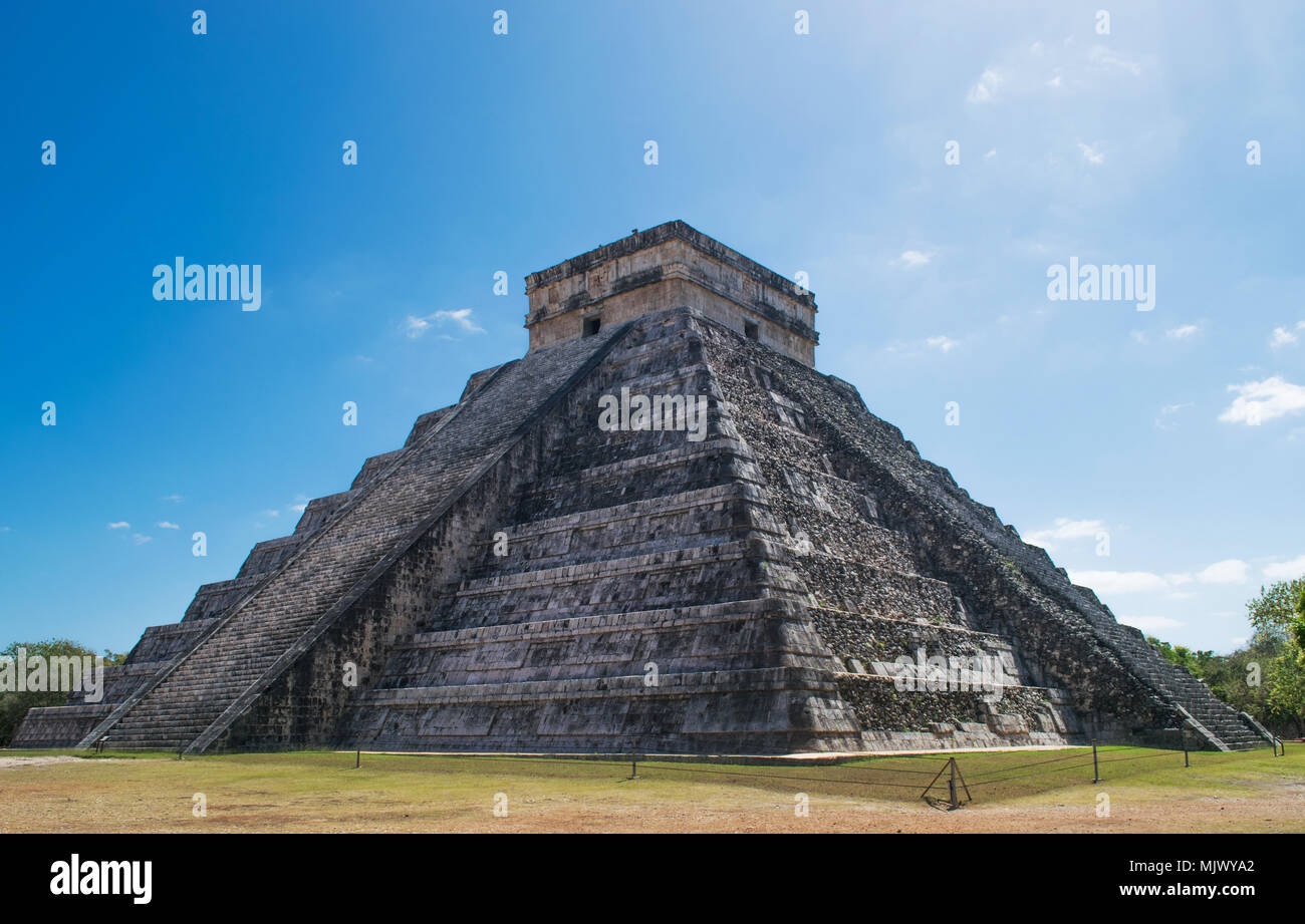 Kukulkan tempio, Chichen Itza, Messico Foto Stock