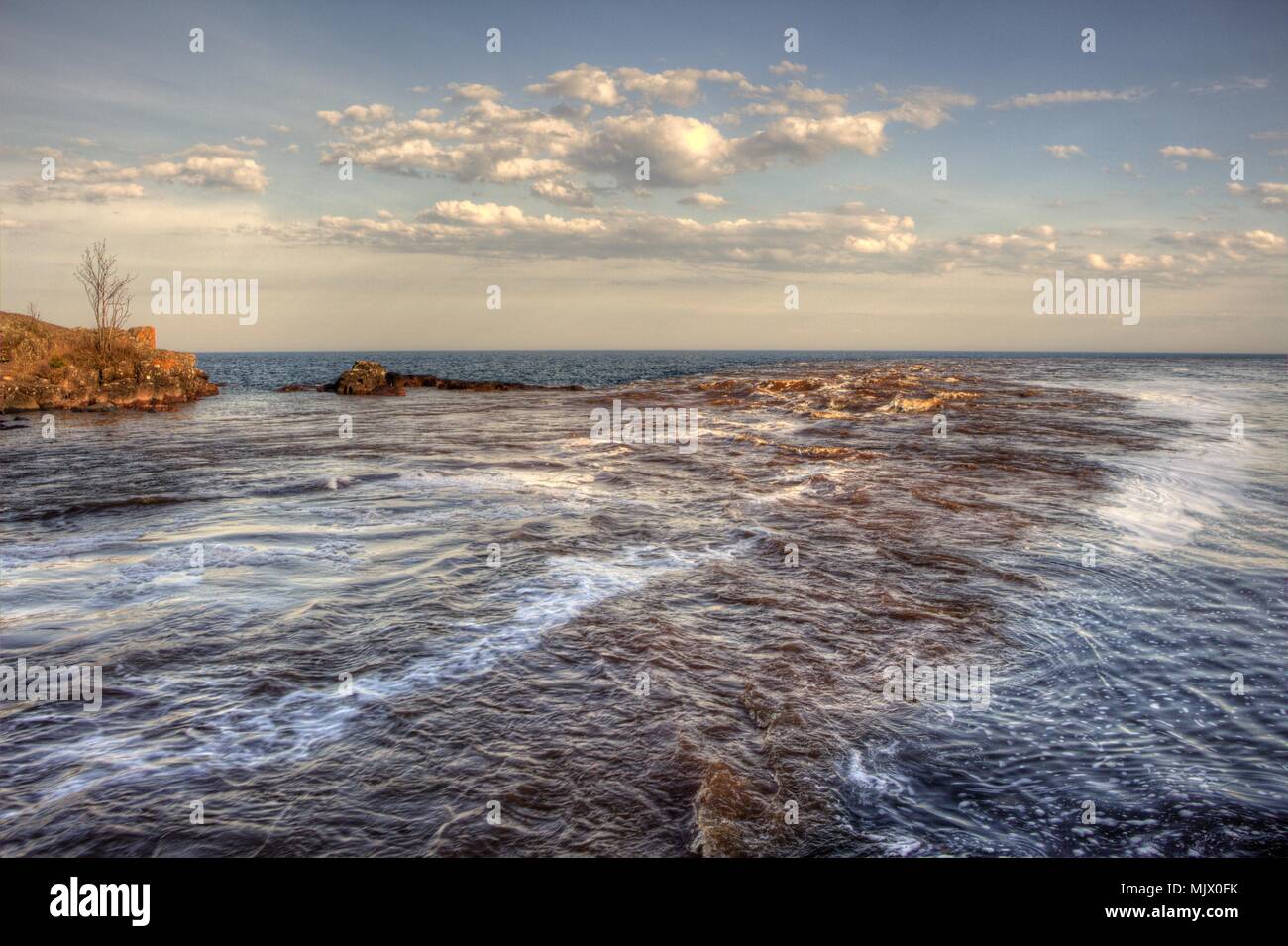 La temperanza Fiume è un parco statale sulla sponda nord del Lago Superior in Minnesota Foto Stock