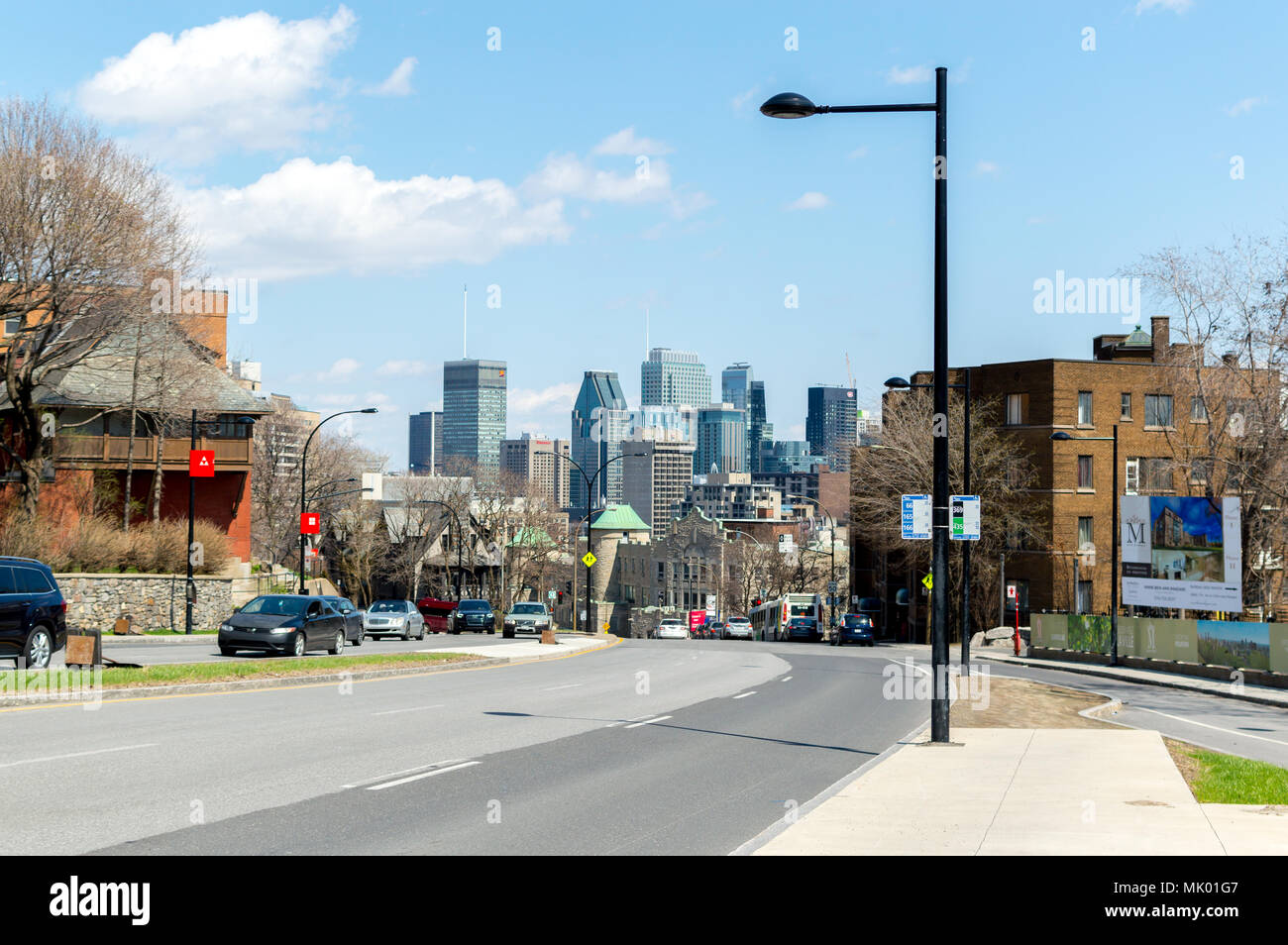 Montreal, Canada - 5 Maggio 2018: grattacieli nel centro cittadino di Montreal, Canada Foto Stock