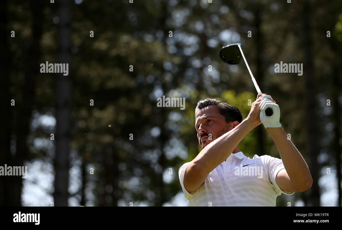 Il francese Mike Lorenzo-vera durante il secondo giorno del torneo Golf Sixes al Centurion Club di St Albans. PREMERE ASSOCIAZIONE foto. Data immagine: Domenica 6 maggio 2018. Vedere PA storia GOLF Sixes. Il credito fotografico dovrebbe essere: Steven Paston/PA Wire. Foto Stock