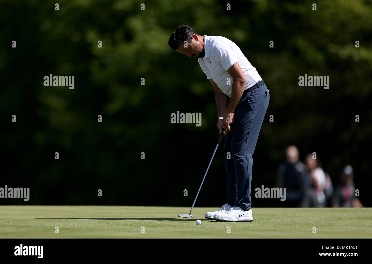 Il francese Mike Lorenzo-vera durante il secondo giorno del torneo Golf Sixes al Centurion Club di St Albans. PREMERE ASSOCIAZIONE foto. Data immagine: Domenica 6 maggio 2018. Vedere PA storia GOLF Sixes. Il credito fotografico dovrebbe essere: Steven Paston/PA Wire. Foto Stock