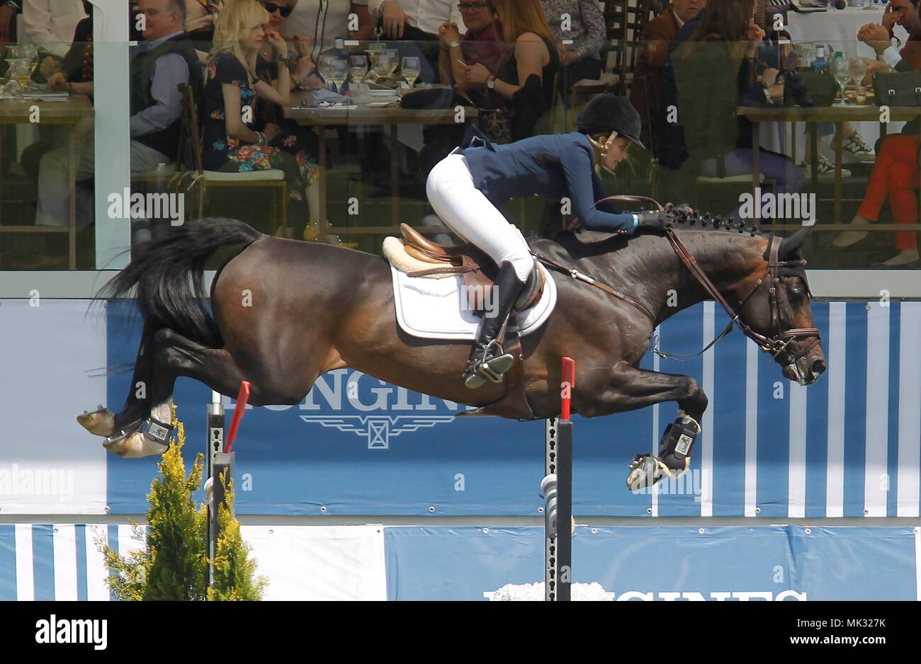 Longines Global Champions Tour e Global Champions League di Madrid di  cavalli di salto. (Foto: Jose Cuesta/261/Cordon Premere). Athina Onassis.  Cordon premere Foto stock - Alamy