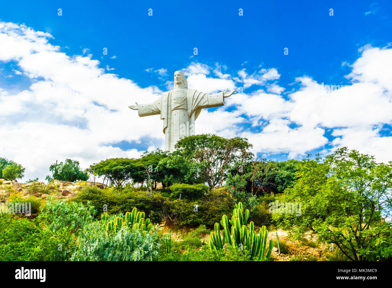 Vista sul mondo la più grande di Gesù Cristo staue a Cochabamba - Bolivia Foto Stock