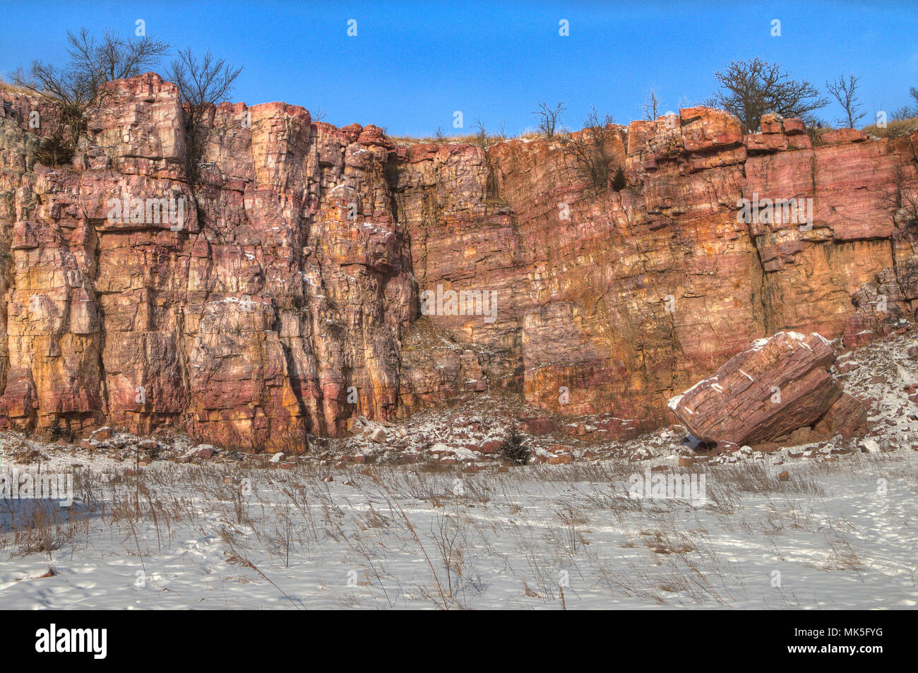 Blue Mounds State Park è un piccolo parco dello stato nel sud-ovest del Minnesota dalla città di Luverne Foto Stock