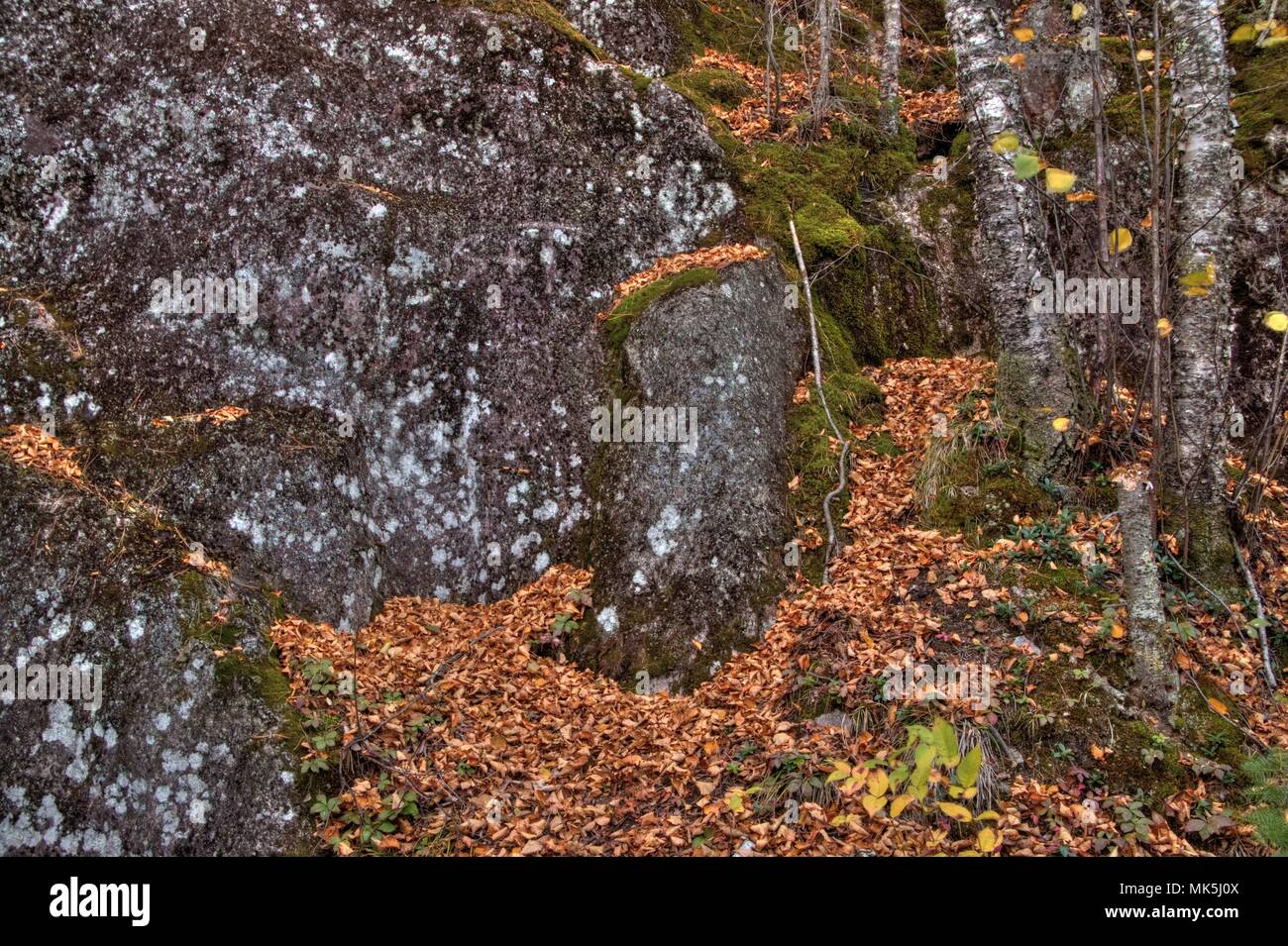 Autunno a Carlton picco delle montagne a dente di sega nel nord del Minnesota sulla sponda nord del Lago Superior Foto Stock