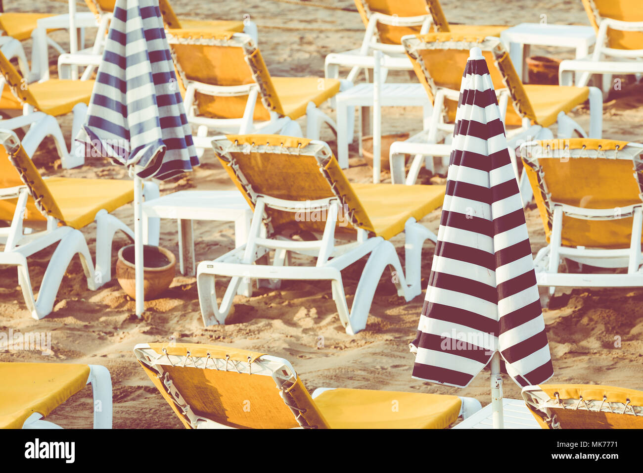 Spiaggia principale nella città di Agadir situato sulle rive dell'Oceano Atlantico.il Marocco. Foto Stock
