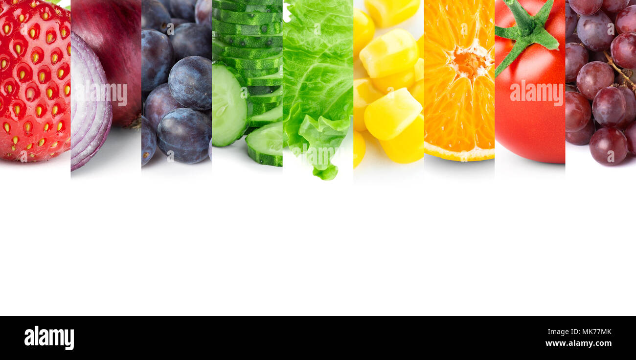 La frutta e la verdura. Cibo sano concetto Foto Stock