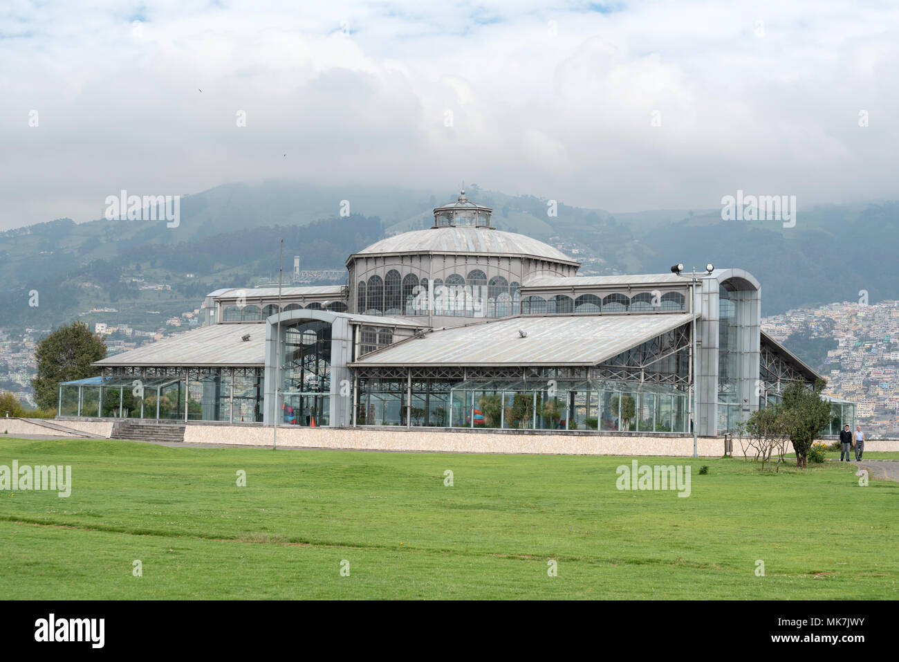 Palacio de Cristal (Crystal Palace) nel Parco Itchimbia, Quito, Ecuador. Foto Stock