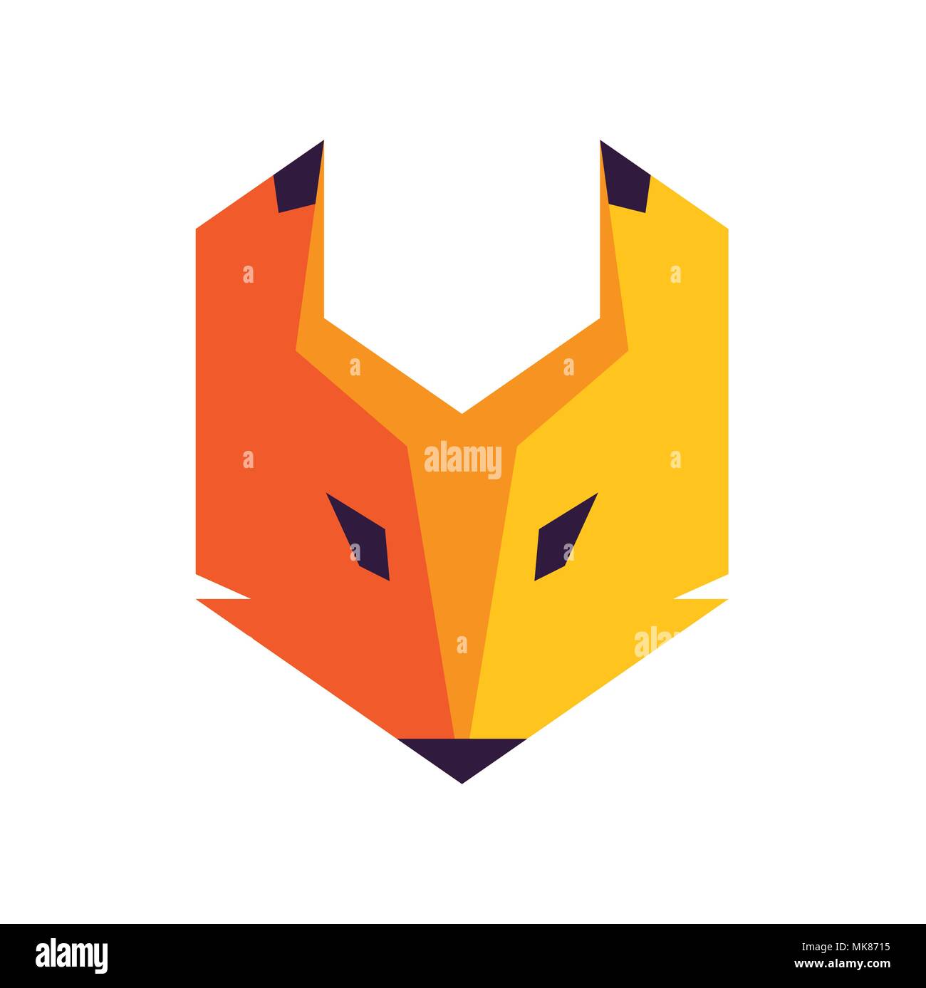 Testa di Fox logo. Illustrazione Vettoriale Illustrazione Vettoriale