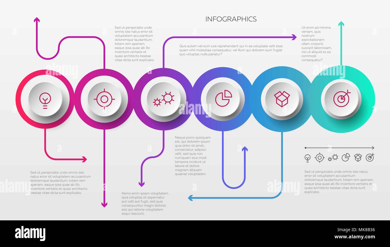 Infografico moderno concetto Illustrazione Vettoriale