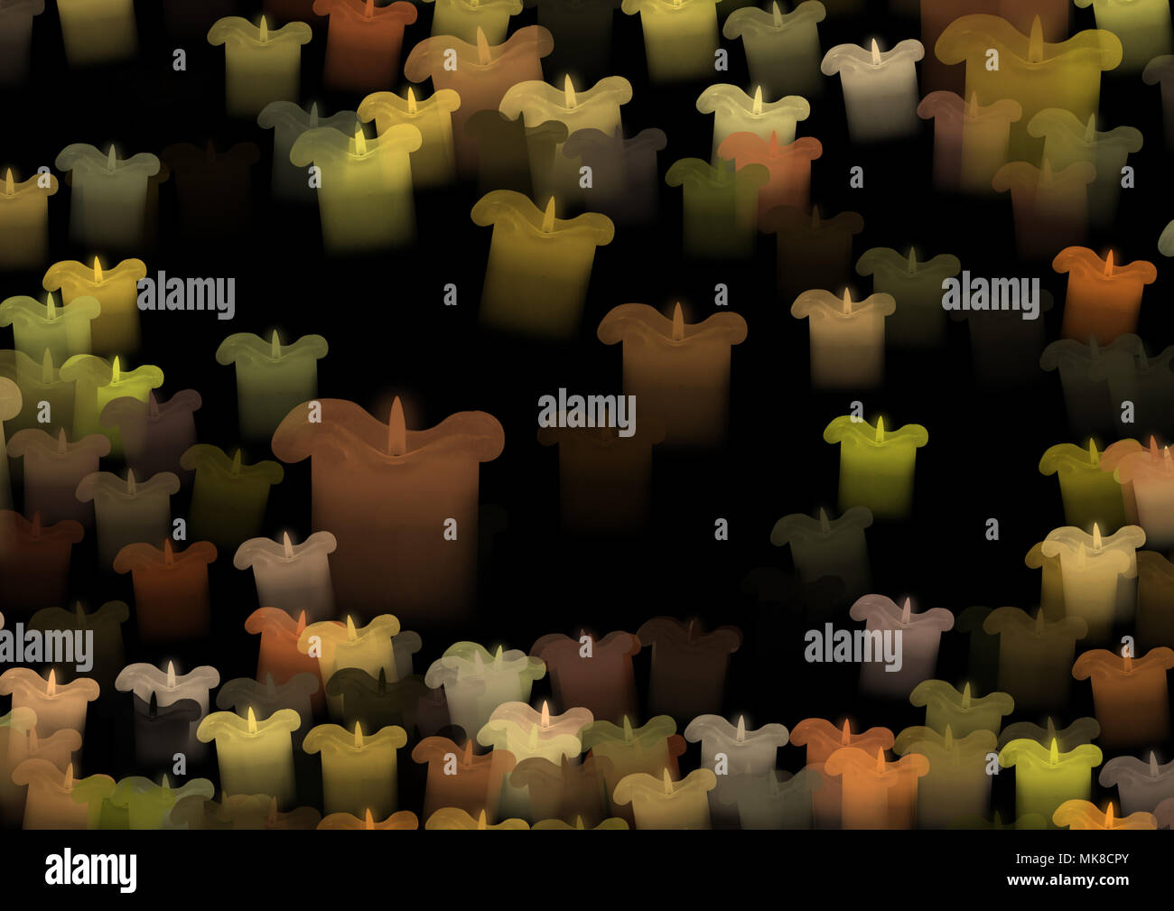 Candela incandescente per celebrare occasioni Foto Stock