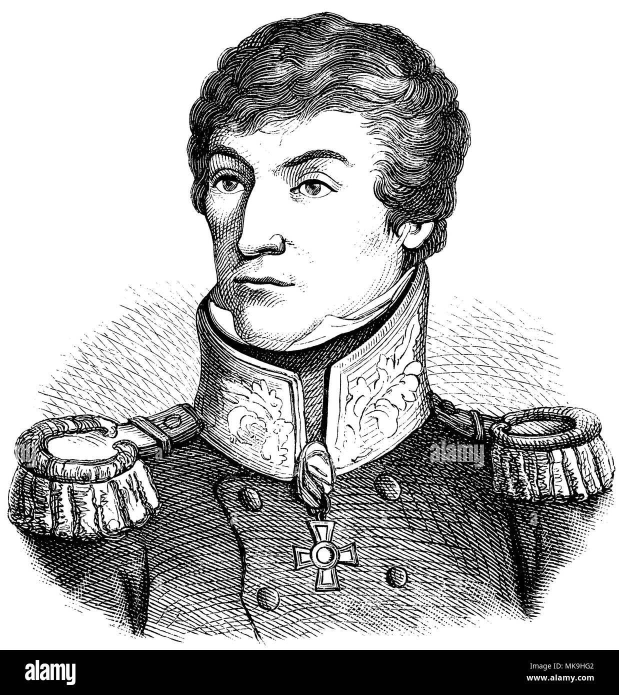 Il principe Michael Barclay de Tolly (nato 16 (27) Dicembre 1761, morì il 25 maggio 1818), Foto Stock
