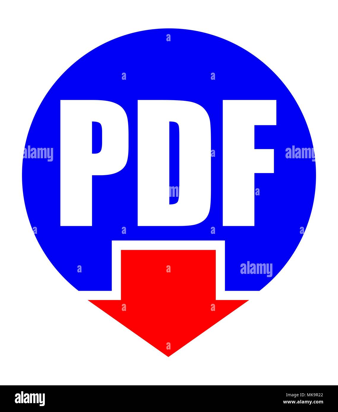 Scarica il pdf icona piatta per il design. Illustrazione Vettoriale