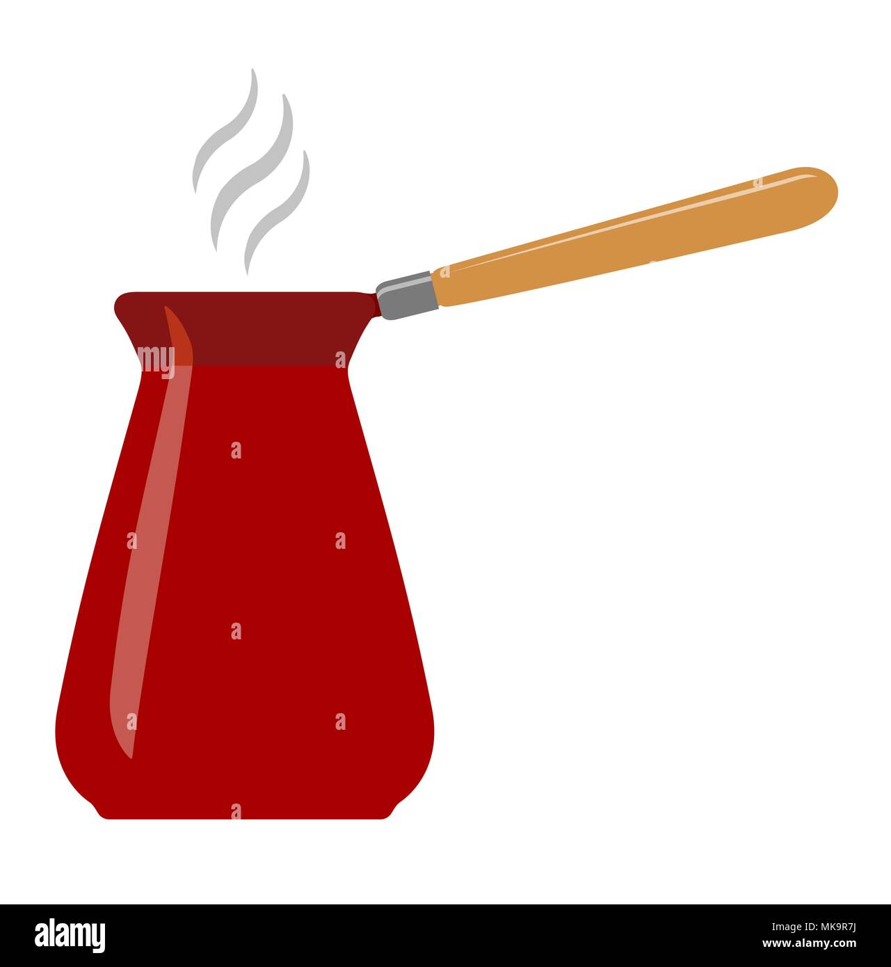 Caffè rosso turk. Colorata illustrazione vettoriale per il design. Illustrazione Vettoriale