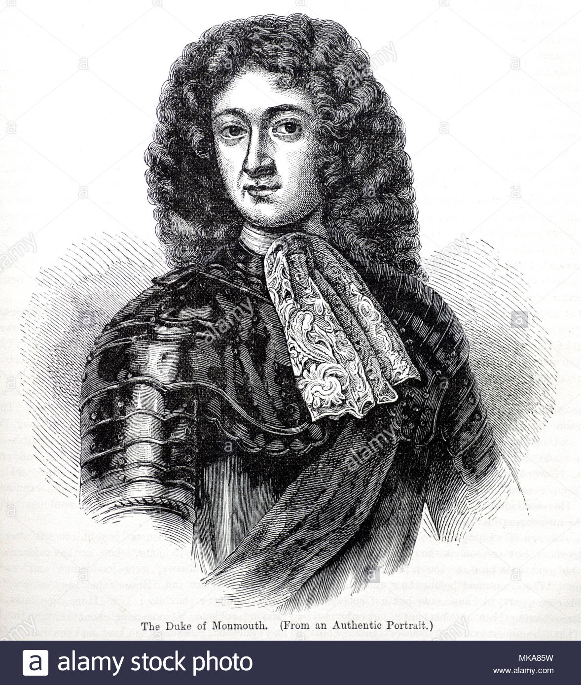 James Scott, primo duca di Monmouth, primo duca di Buccleuch, KG, PC 1649 - 1685 è stato un nobiluomo inglese, figlio illegittimo del re Carlo II, antichi illustrazione circa dal 1880 Foto Stock